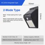 high power ultra bright motion sensing yard light​