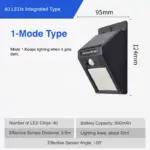 high power ultra bright motion sensing yard light​