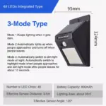 high power ultra bright motion sensing yard light​