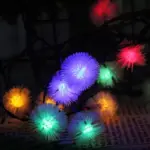 solar powered fluffy ball string lights​
