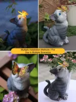 solar powered cat lamp