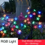solar powered cherry blossom yard light