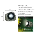 solar powered rock light for garden pathway​