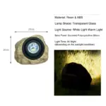 solar powered rock light for garden pathway​