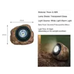 solar powered rock light for garden pathway​