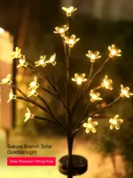 solar powered cherry blossom yard light