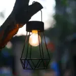 metal cage pendant light solar outdoor light