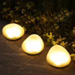 solar powered rock light for garden pathway​