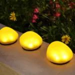 solar powered rock light for garden pathway​