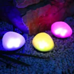 solar powered rock light for garden pathway​