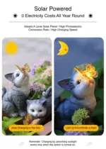 solar powered cat lamp