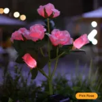 solar powered rose bloom light