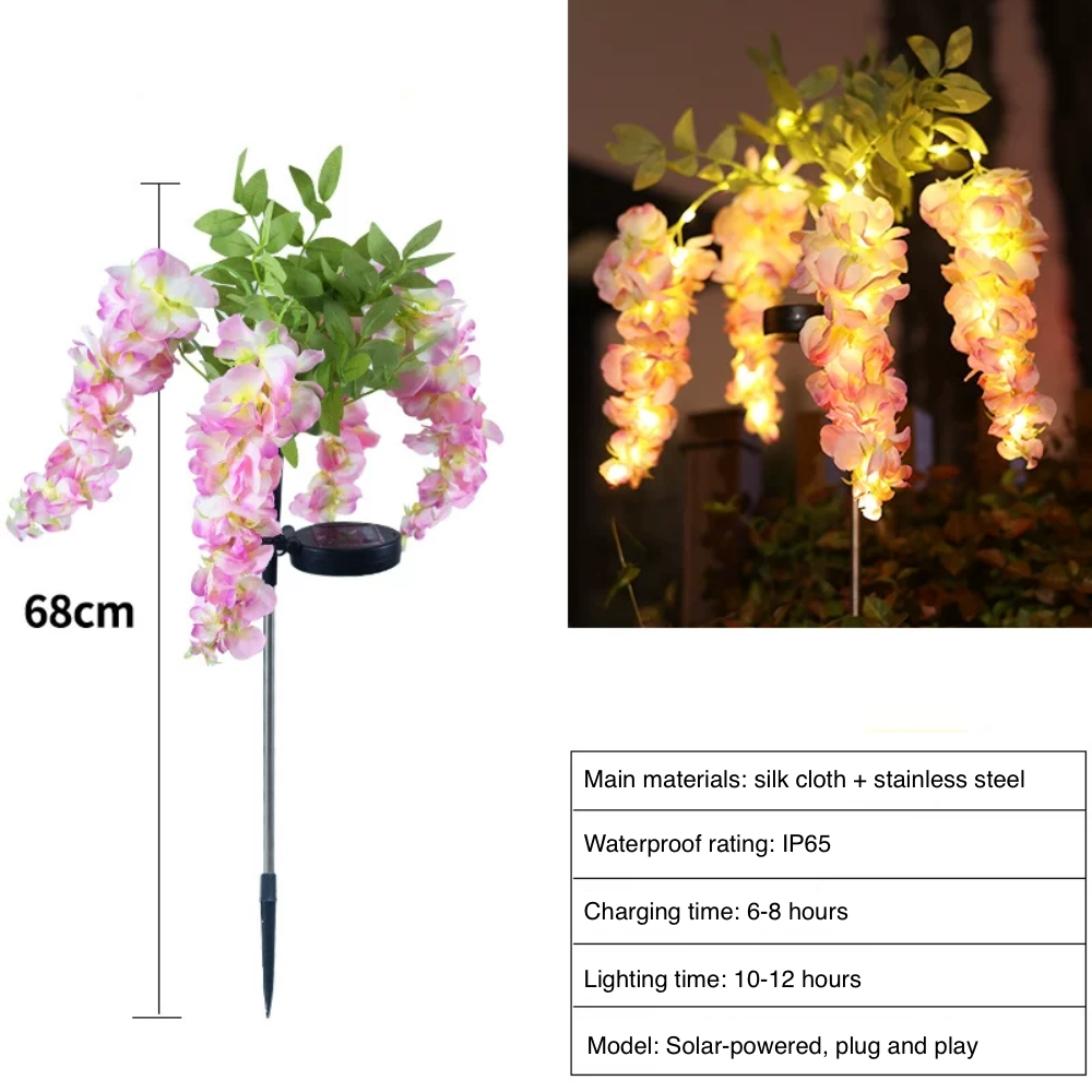 solar powered wisteria style light