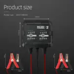 6v/12v 2a automotive & motorcycle battery charger | lithium support | trickle charge​