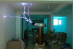 solid state tesla coil | 3 meter musical arc plasma generator for stage lightning shows