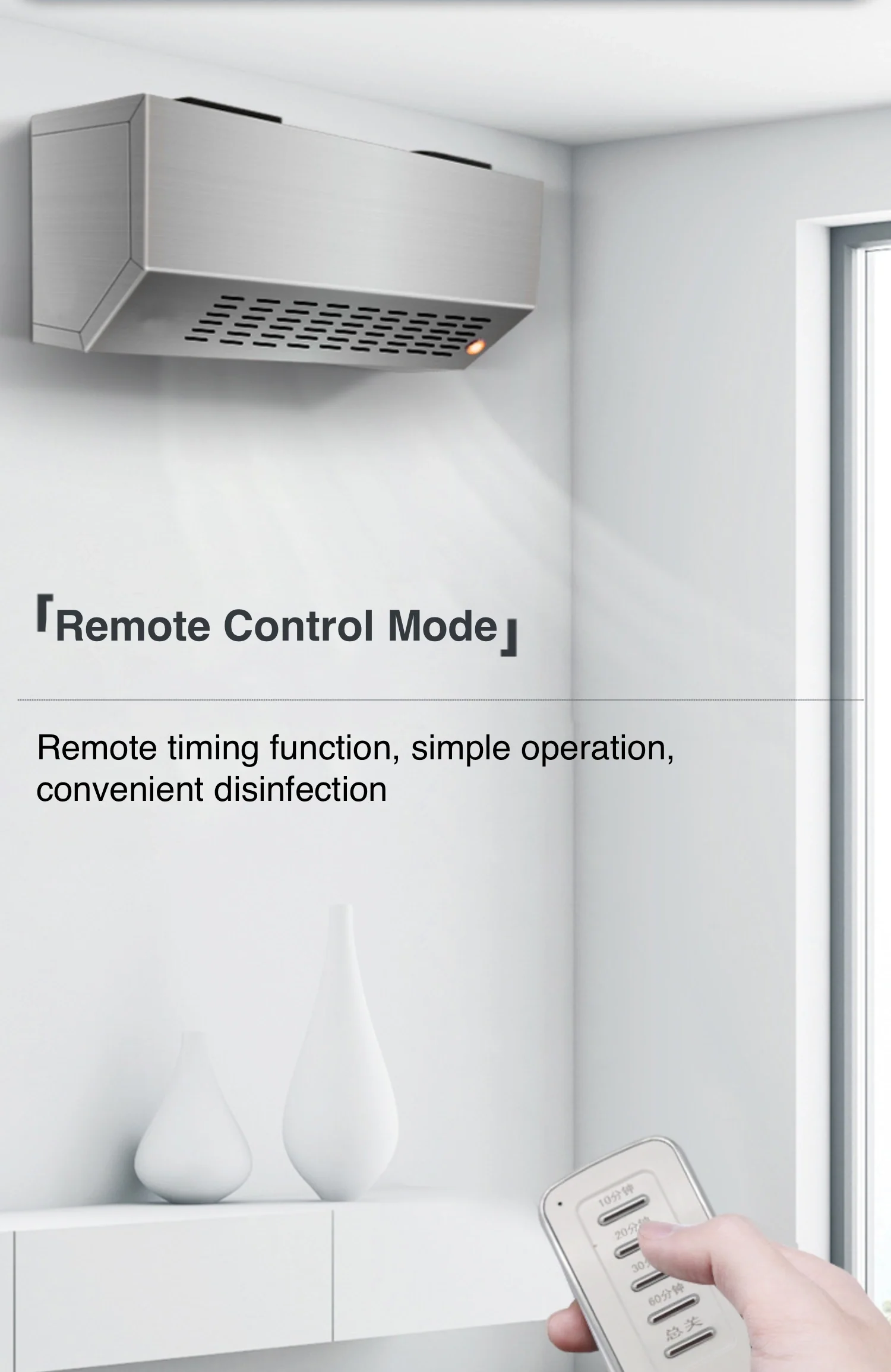 wall mounted ozone generator for space disinfection (air conditioner style)